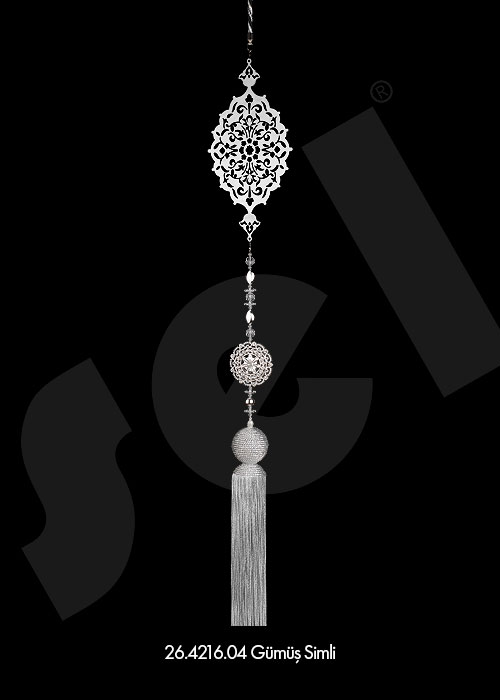 Bronz Sarkıt Püskül Dantel - Perde Aksesuarları