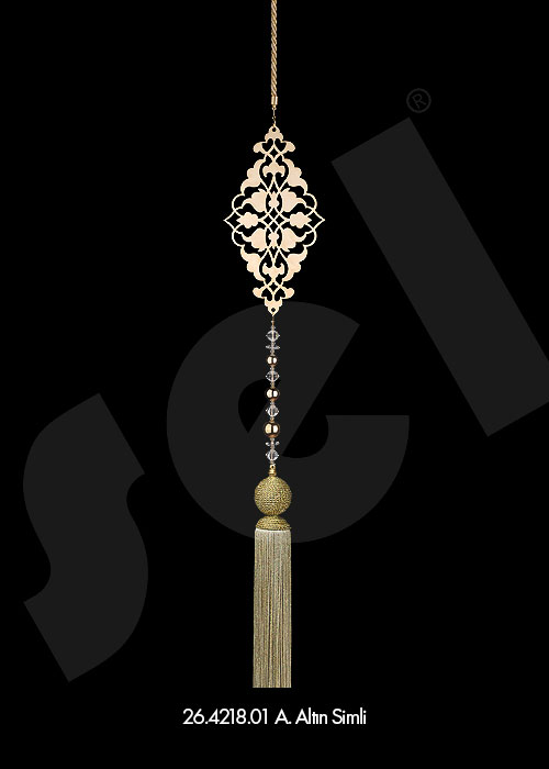 Bronz Sarkıt Püskül Lale - Perde Aksesuarları