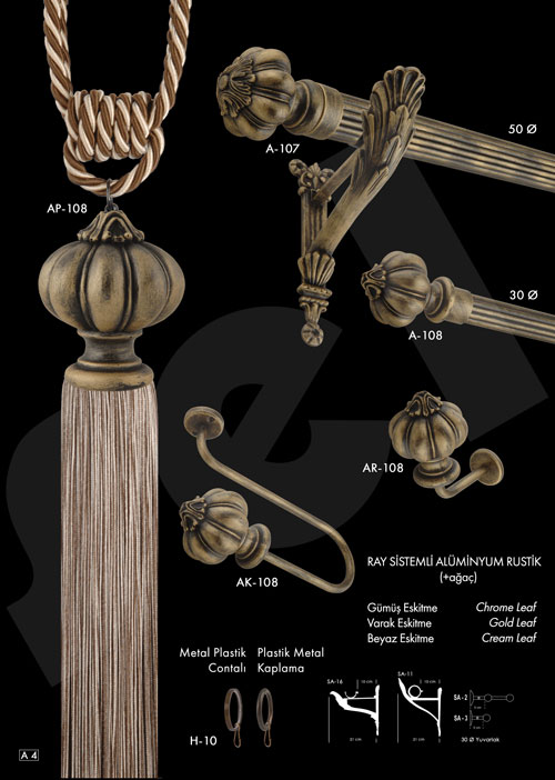 Kamelya Rustik - Perde Aksesuarları