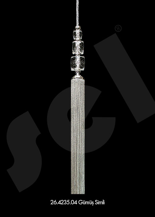 Sarkıt Üçlü Kare Taşlı - Perde Aksesuarları